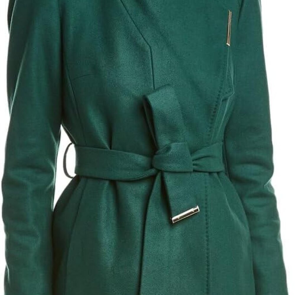 🧥NWT Rare Ted Baker London Rosess Wool & Cashmere Blend Wrap Coat 🧥 - Picture 3 of 4